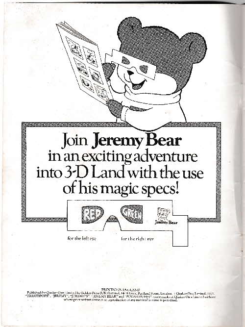 1971 Sugar Puffs Jeremy 3D book inside (1)