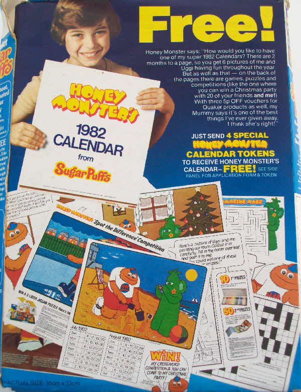 1982 Sugar Puffs Honey Monster Calendar (2)
