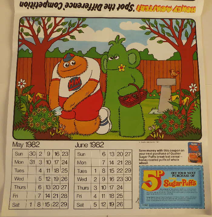 1982 Sugar Puffs Honey Monster Calendar (4)