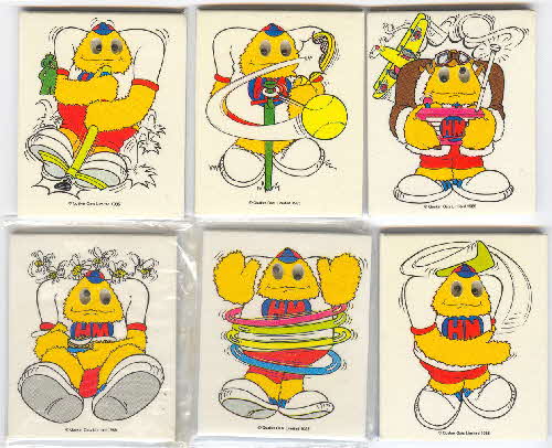 1985 Sugar Puffs Googly Eyes sticker badges
