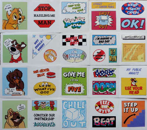1989 Sugar Puffs Oliver & Co stickers (2)