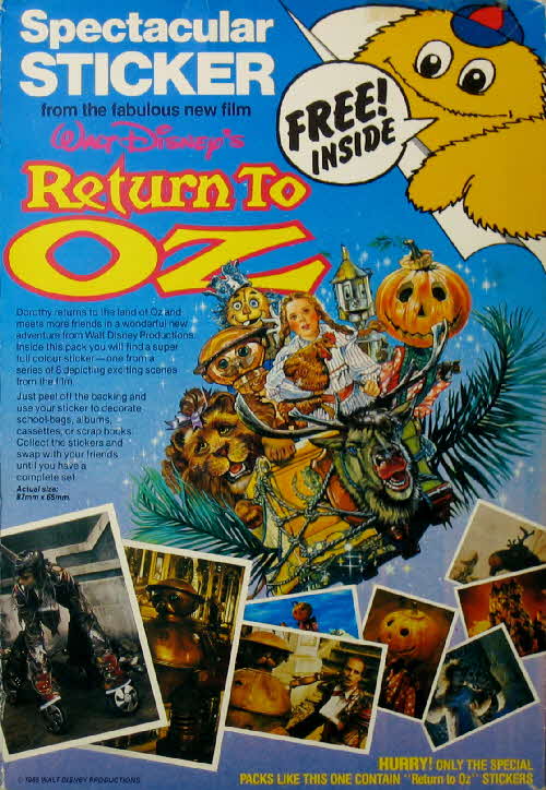 1985 Sugar Puffs Return to Oz Stickers