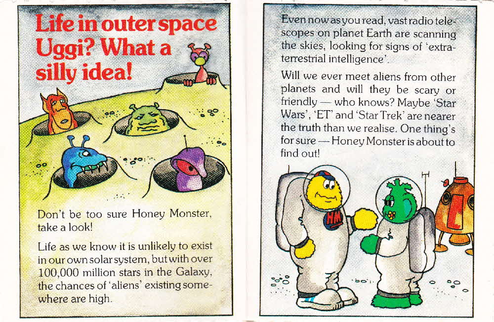 1986 Sugar Puffs Scary Fun Book 4 Space Aliens (2)