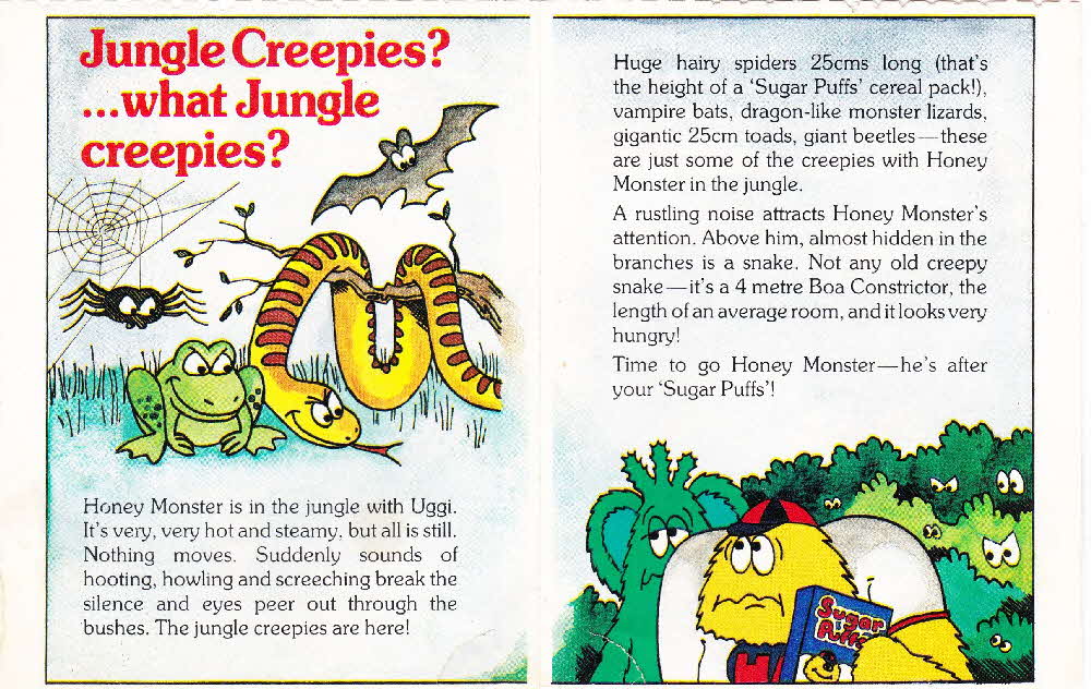 1986 Sugar Puffs Scary Fun Book 5 Jungle Creepies (2)