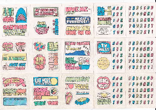 1986 Sugar Puffs HM Sticker Kit 2 reverse 1
