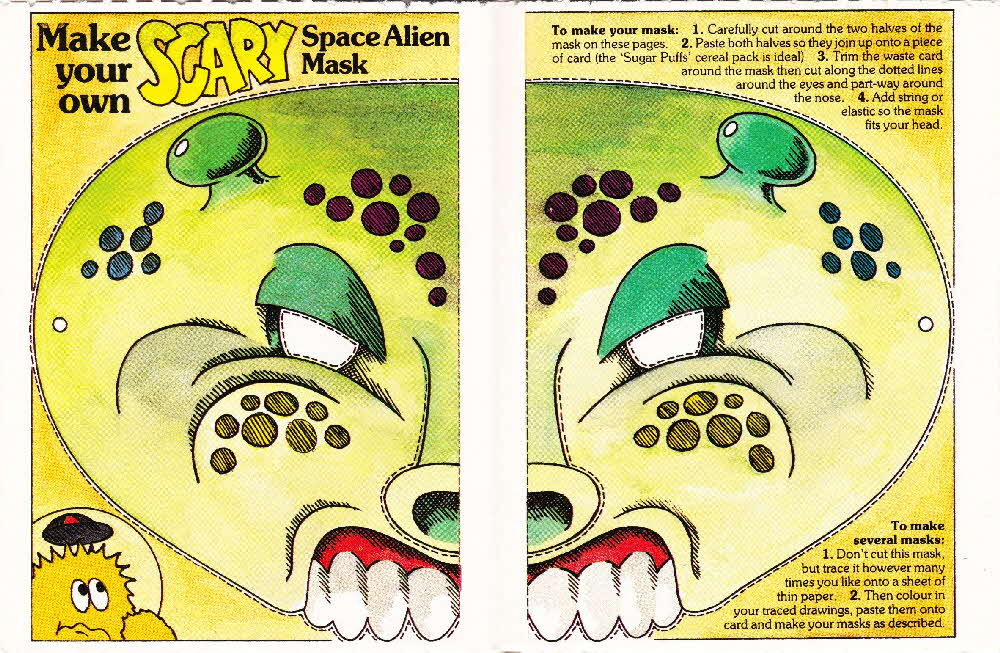 1986 Sugar Puffs Scary Fun Book 4 Space Aliens (4)