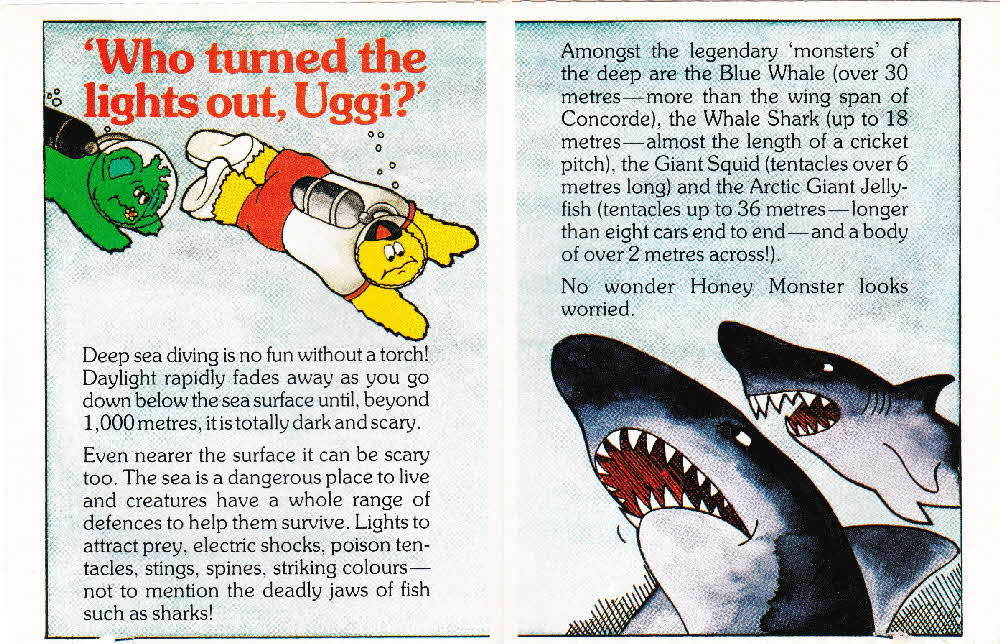 1986 Sugar Puffs Scary Fun Book 3 Creatures of Deep (2)