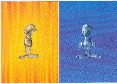 1999 Sugar Puffs Aliens postcards 1