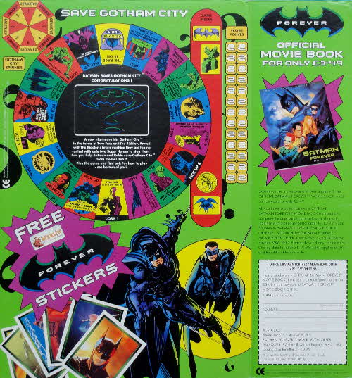1995 Sugar Puffs Batman Stickers, Book & Game