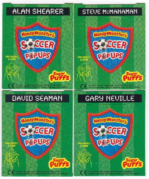 1997 Sugar Puffs Soccer Popup cards 1