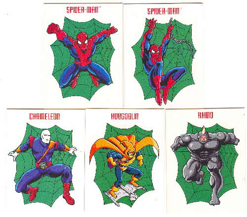 1996 Sugar Puffs Spiderman reference cards