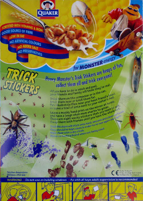 1999 Sugar Puffs Trick Stickers