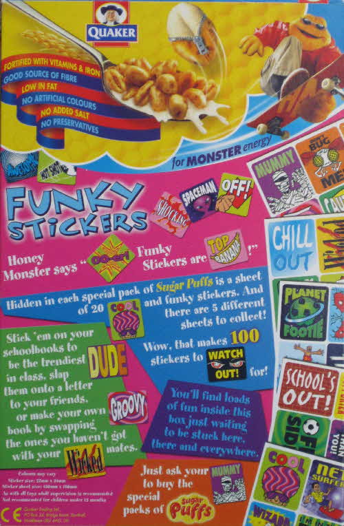 2001 Sugar Puffs Funky Stickers