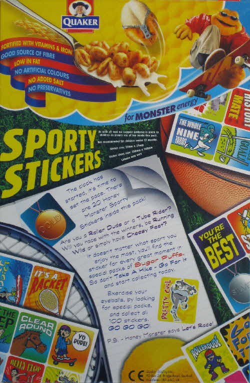 2002 Sugar Puffs Sports Stickers