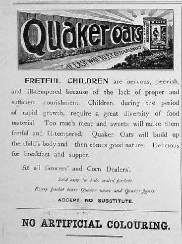 1898 Quaker Oats Advert
