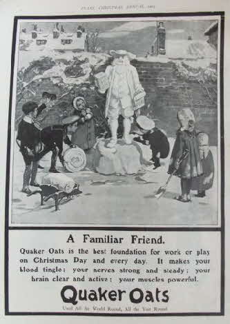 1903 Quaker Ad Snowman