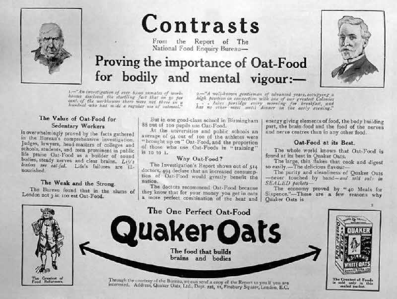 1911 Quaker Oats Advert