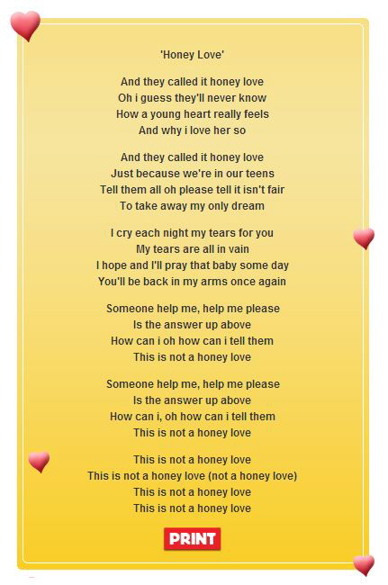 2008 Honey Love lyrics