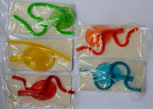 1999 Choco Puffs Spoon Straws - set each colour
