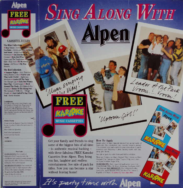 1991 Alpen Karaoke Music Cassettes