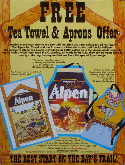 1993 Alpen T Towel & Apron offer