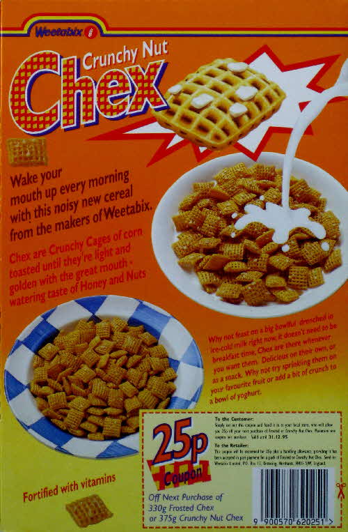 1995 Chex Crunchy Nut 25p off - sample pack