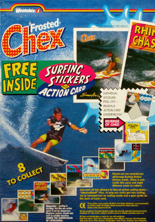 1995 Chex Surfing Stickers
