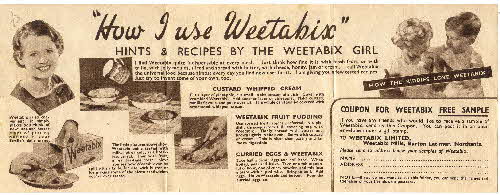 Weetabix leaflet inside
