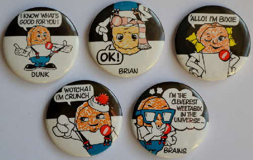 1932 Weetabix Weetagang Badges from Buster, Tiger, Whoopee, Tammy & Whizzer & Chips