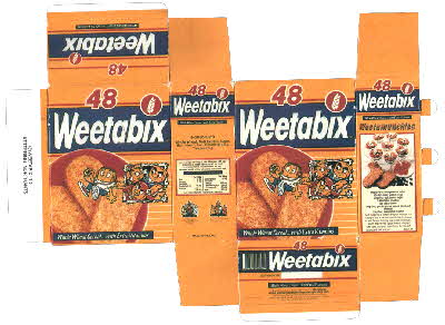 1980s Weetabix Childs play cereal box