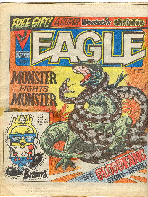 1984 Weetabix Shrinkee Brains Eagle Comic