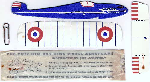 1960 Weetabix PuffKins Super Glider blue