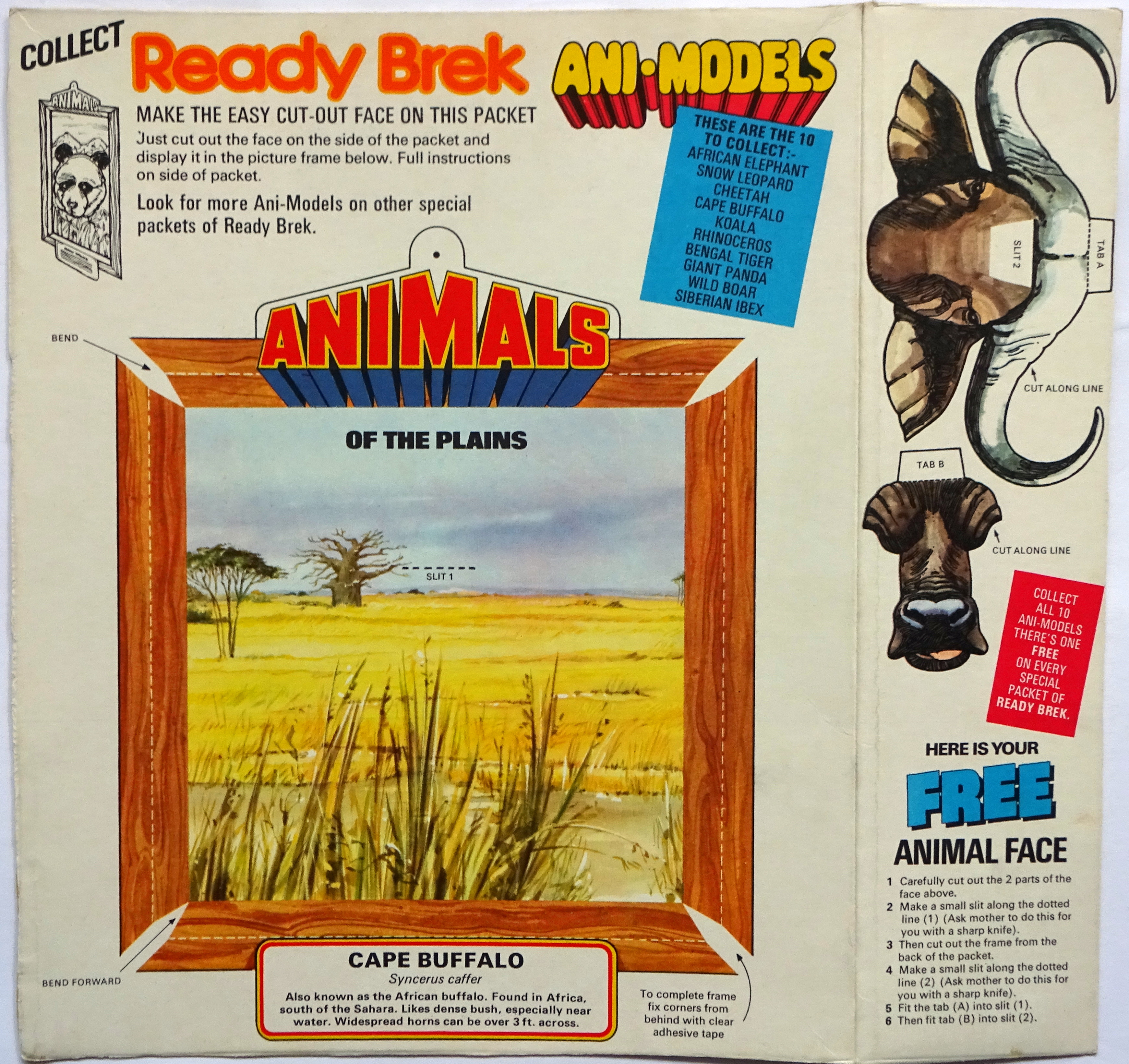 1970s Ready Brek Animodels - Buffalo