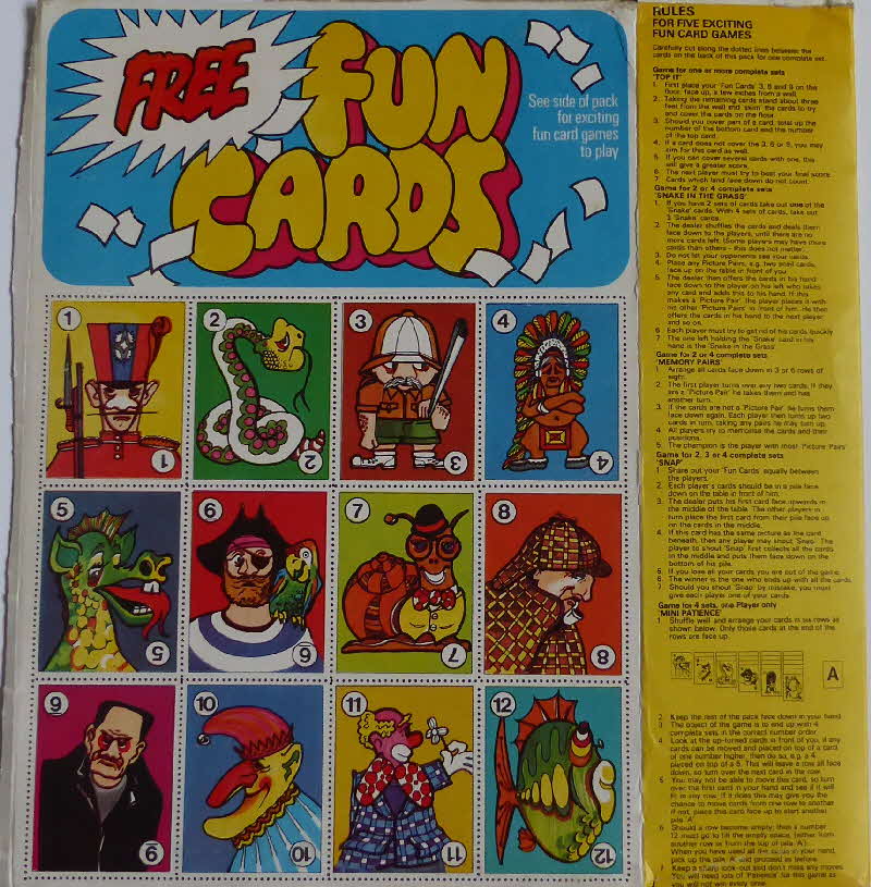 1970s Ready Brek Fun Cards (2)