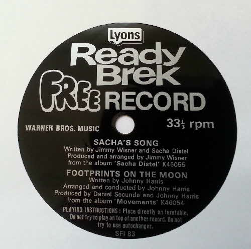 1970s Ready Brek Johnny Harris Single reverse1