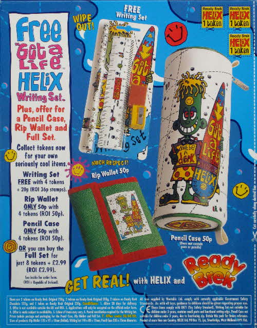 1997 Ready Brek Helix writing set