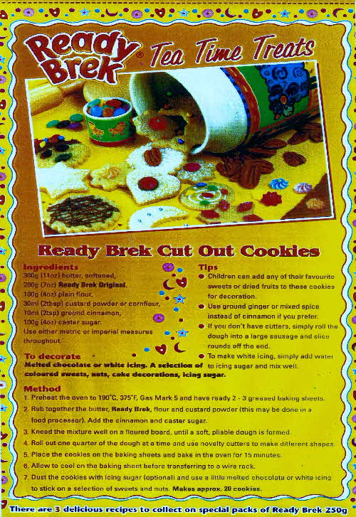 1990s Ready Brek Tea Time Treats - Cut out Cookies