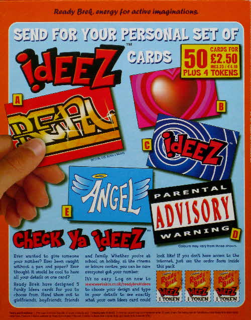 2002 Ready Brek Ideez Cards