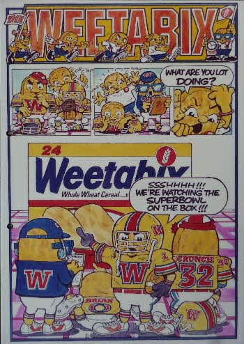 1985 Weetabix Weeagang Superbowl Poster