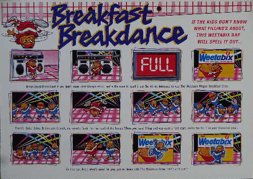 1985 Weetabix Weetagang Breakdance Storyboard