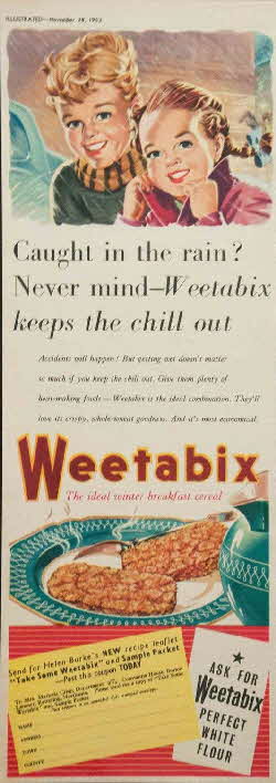 1953 Weetabix Winter Ad