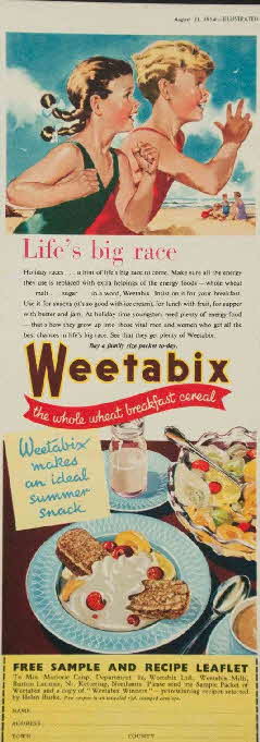 1954 Weetabix Swimming Advert