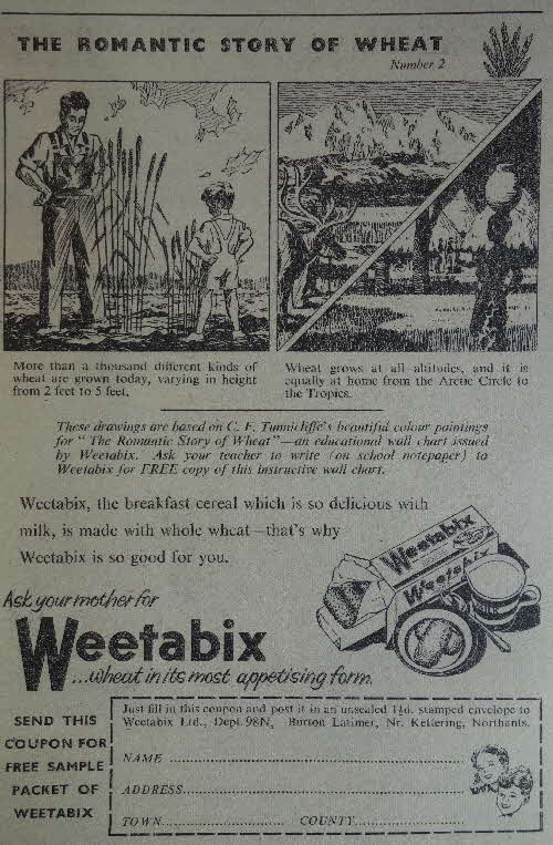 1956 Weetabix Romantic Story of Wheat No 2
