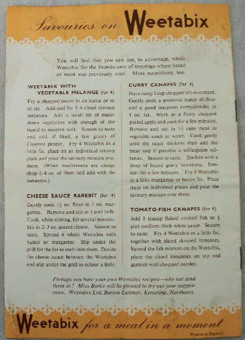 1953 Weetabix Recipes booklet (4)