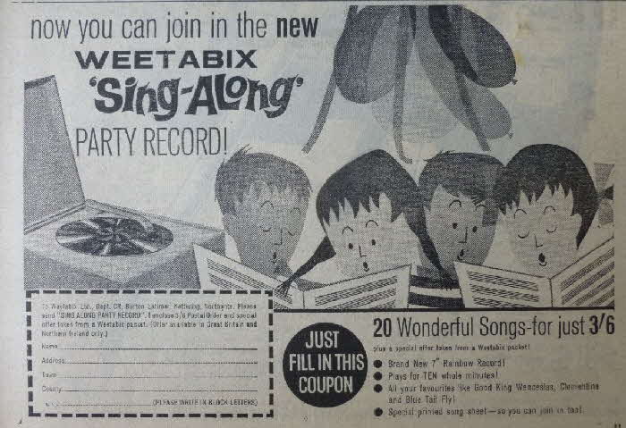 1962 Weetabix Sing along Party Record