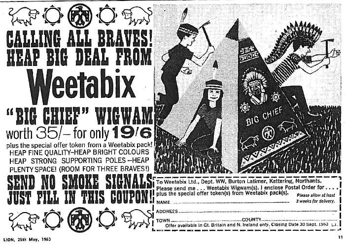 1963 Weetabix Wigwam