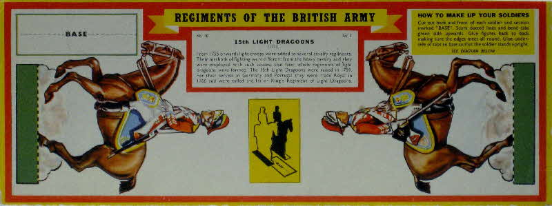 1960s Weetabix Regiments of British Army 15th Light Drago1