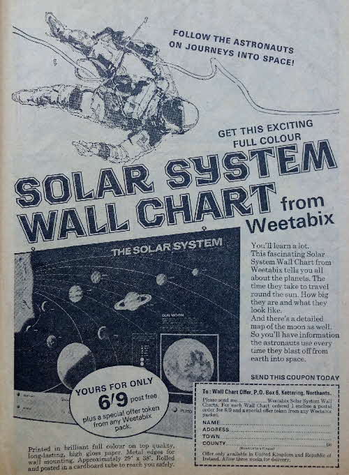 1969 Weetabix Solar Wallchart