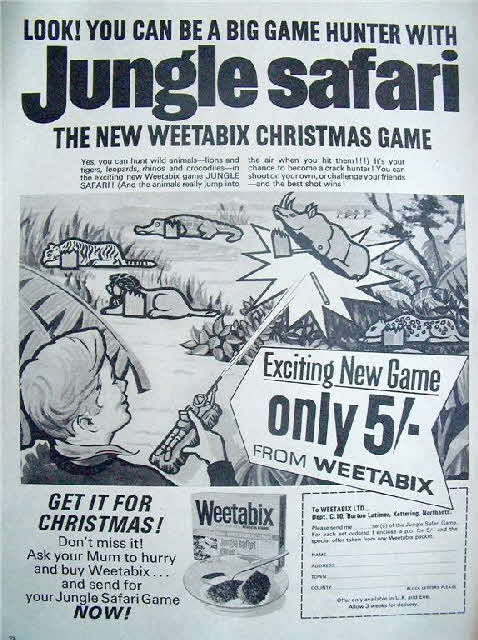1966 Weetabix Jungle Safari game