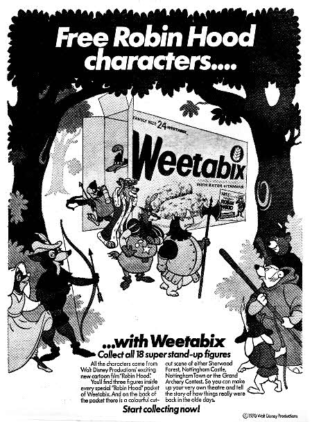 1974 Weetabix Robin Hood Characters